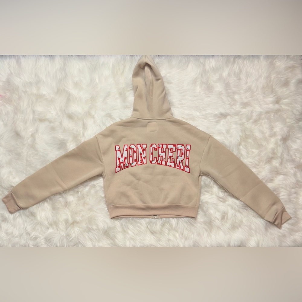 Mon Cheri Beige Hoodie